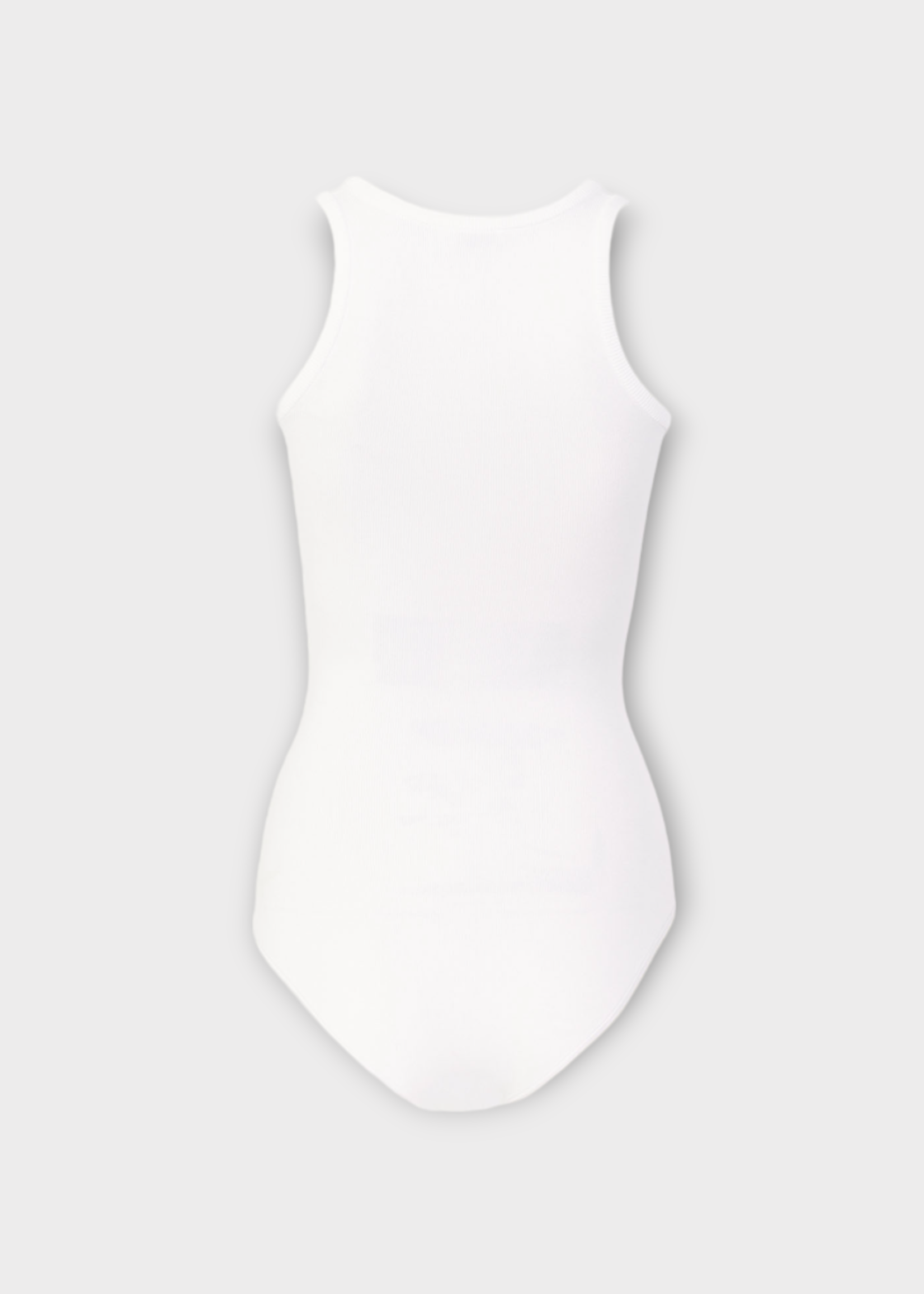 Alaia Alaia Top, White, Sleeveless Tank Top Ribbed Body