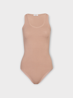 Alaia Alaia Top, Beige, Sleeveless Tank Top Ribbed Body In Nude