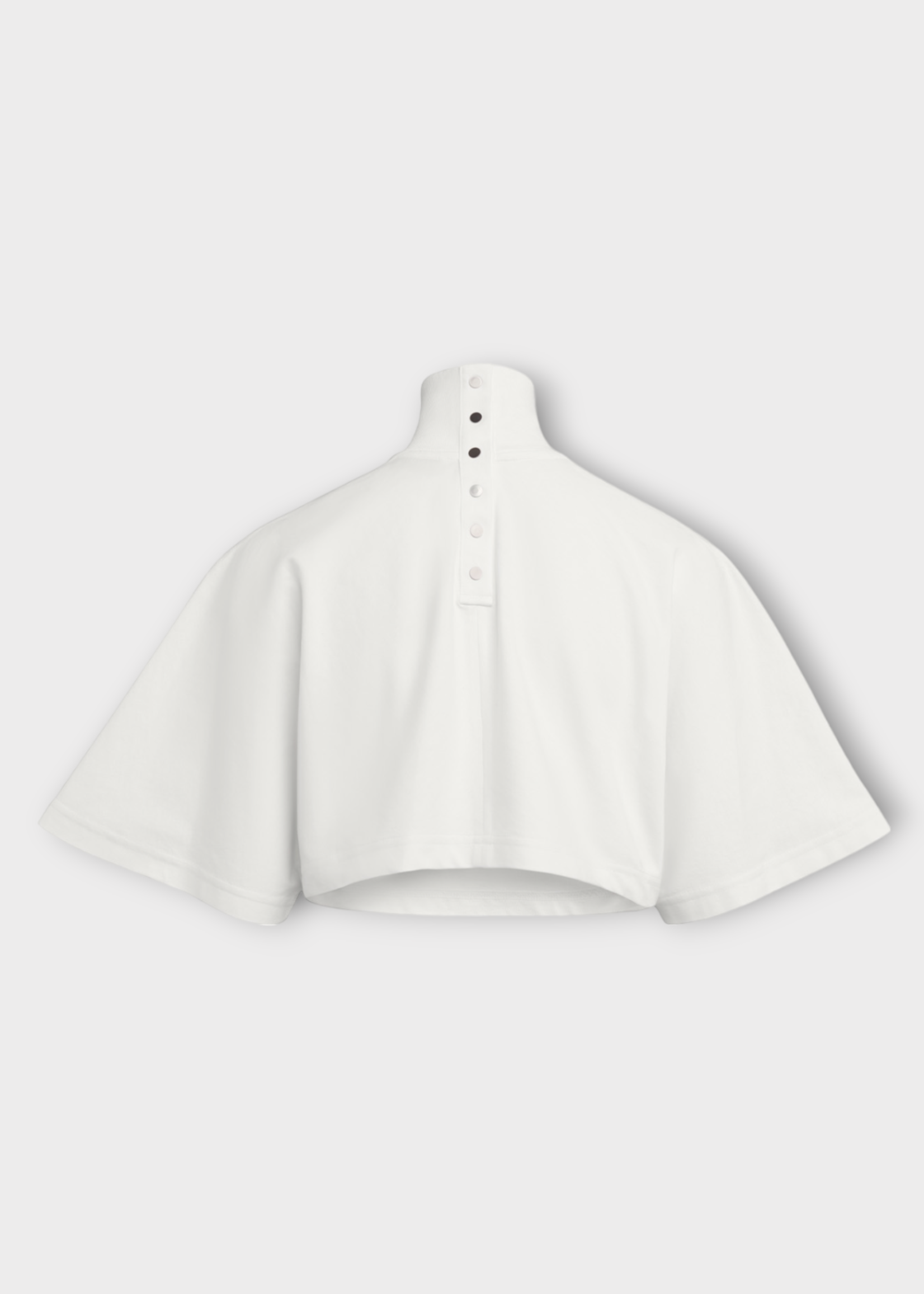 Alaia Alaia Top, White, High Neck Short Sleeve Cropped T-Shirt