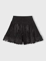 Alaia Alaia Shorts, Black, Crinoline Ribbed Voluminous Shorts In Noir Alaia