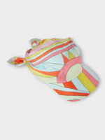 Emilio Pucci Emilio Pucci Hat, Print, Silk Visor Hat  in Pink & Red w/ Graphic Print