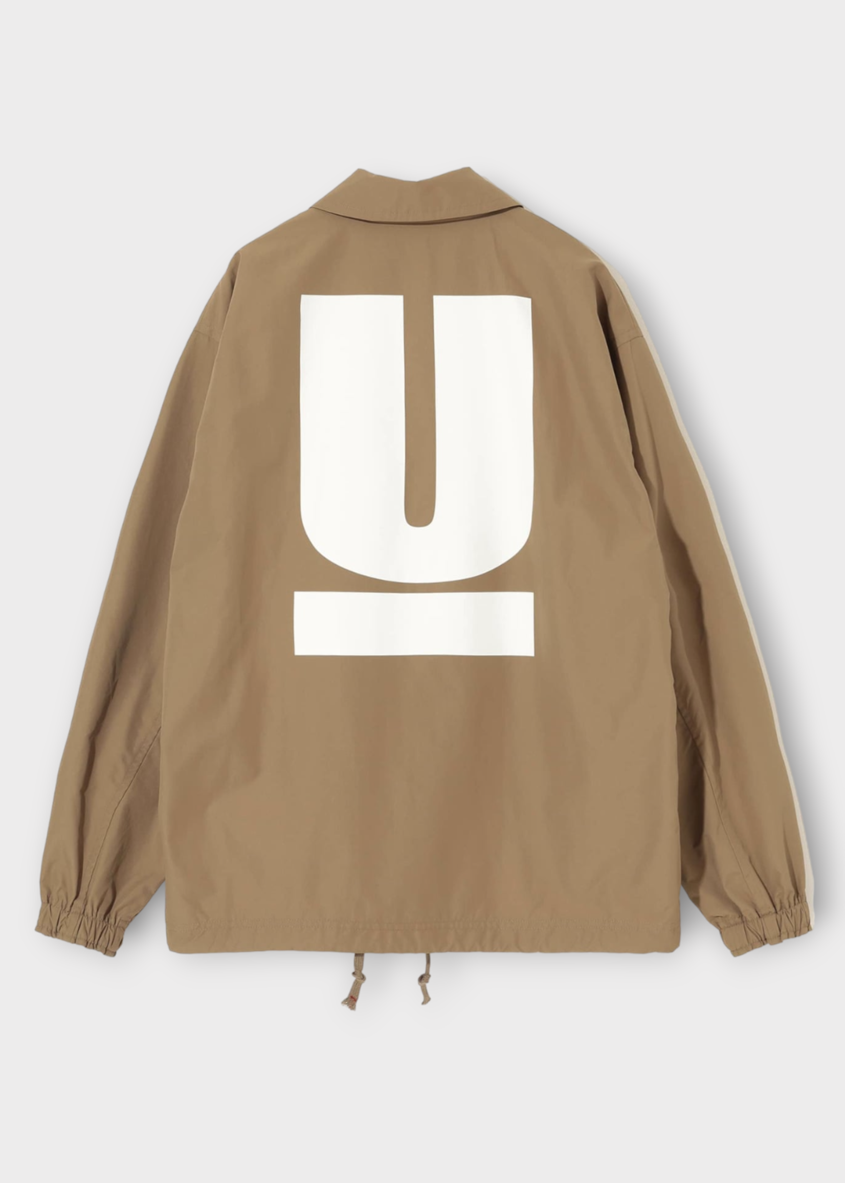 Undercover Undercover Jacket, Beige, Oversized Collared Button Up Jacket w/ Logo & Pockets