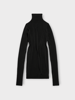 Balenciaga Balenciaga Dress, Black, Turtle Neck Long Sleeve Tubular Seamless Mini Dress