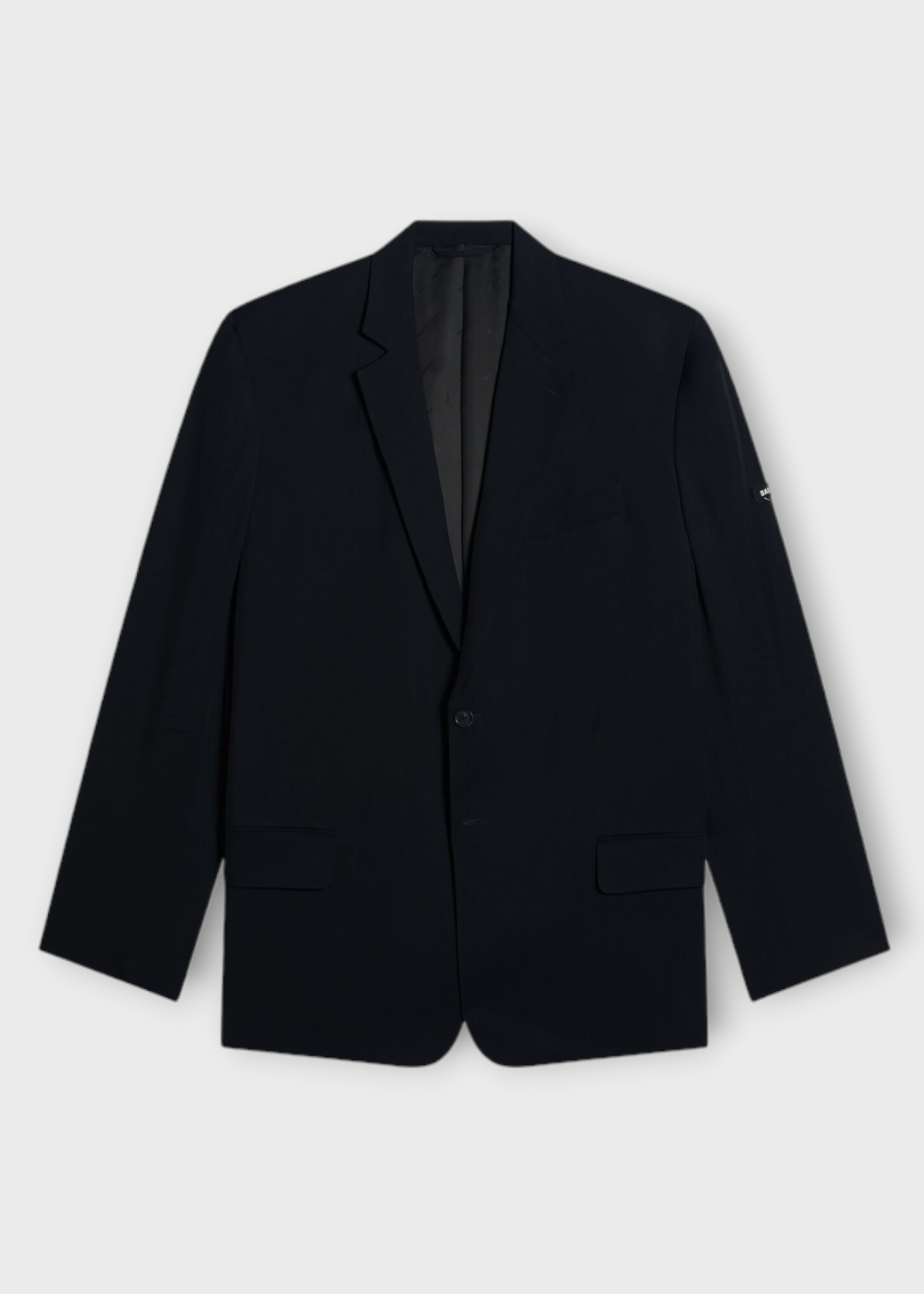 Balenciaga Balenciaga Jacket, Black, Fluid Poplin Single Breasted Oversized Blazer