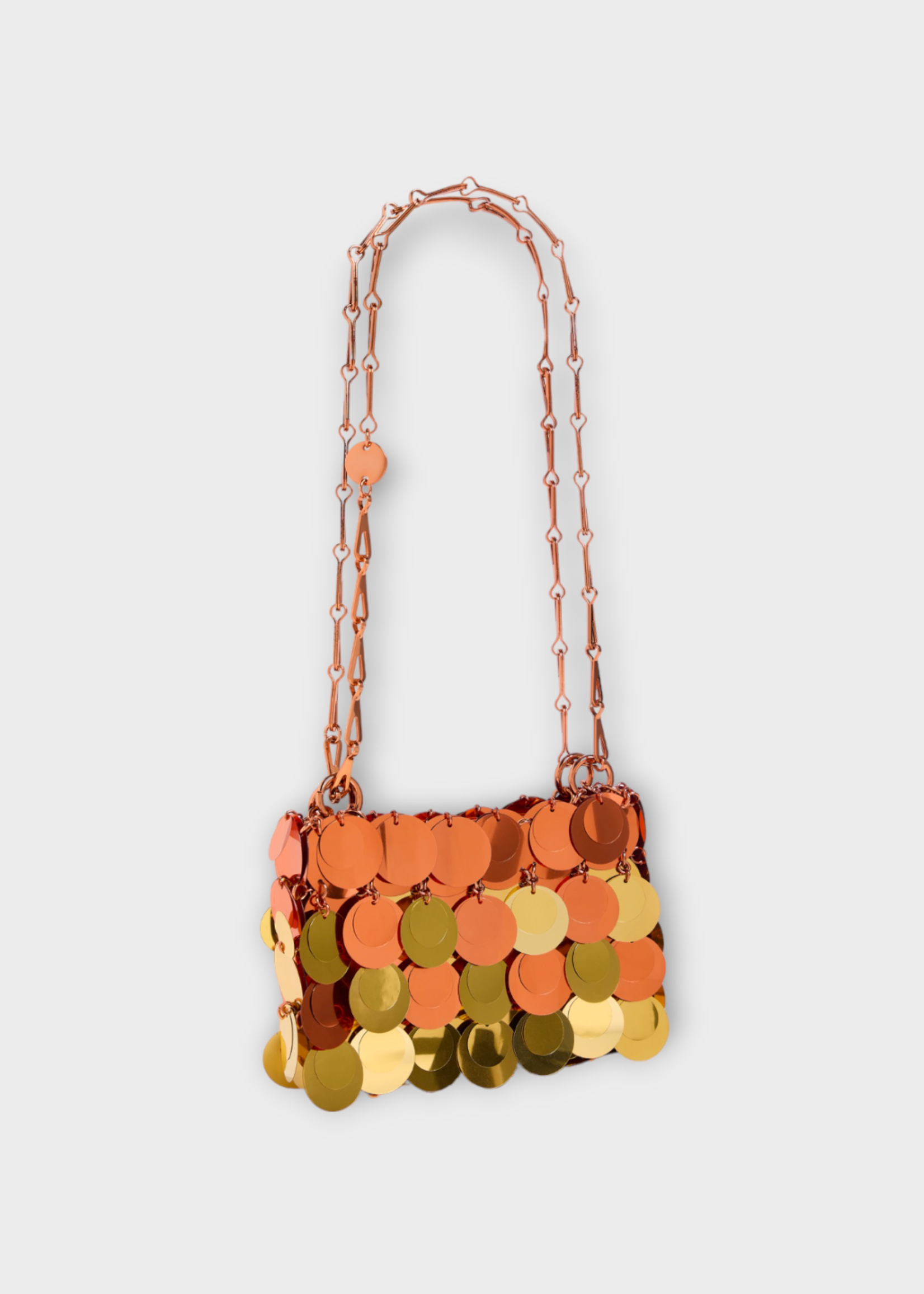 Rabanne Rabanne Bag, Multi, Sun Date Sparkle Oversized Sequin Nano Bag In Copper & Gold X Sunkiss Collection