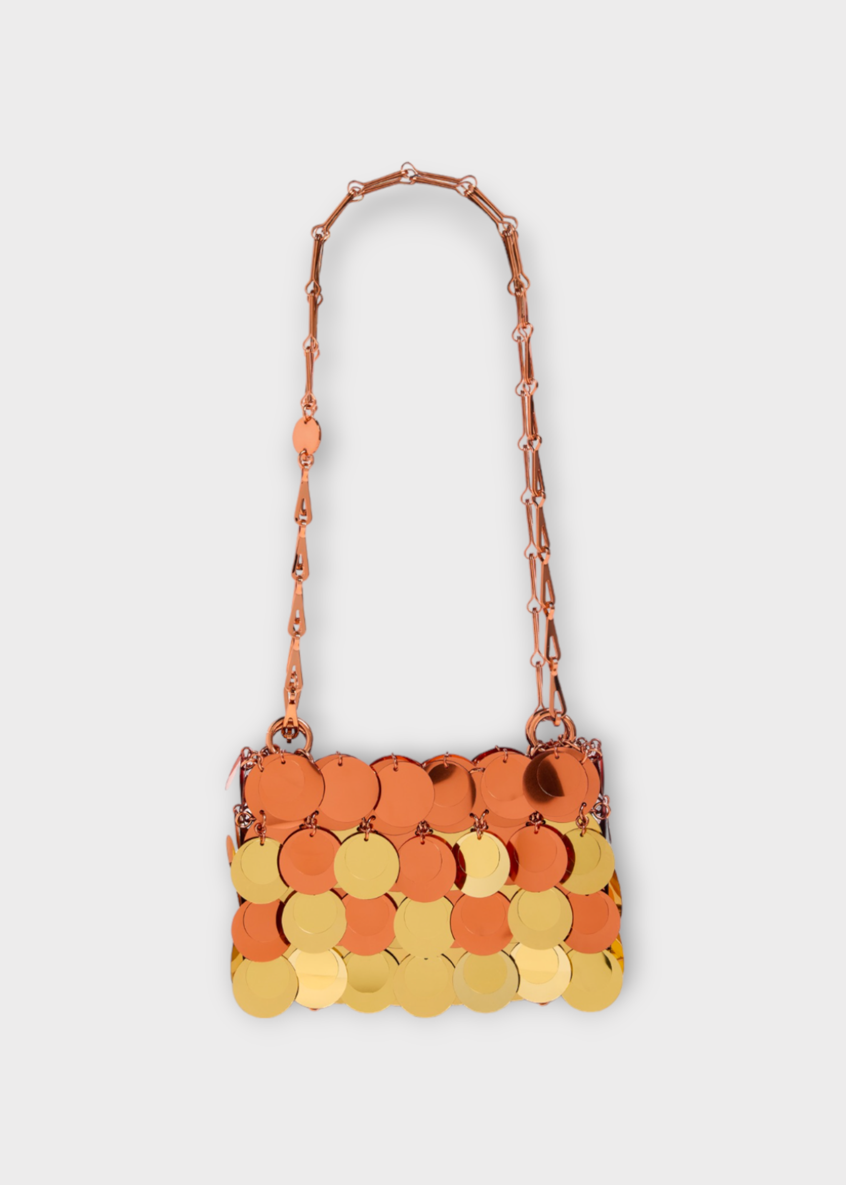 Rabanne Rabanne Bag, Multi, Sun Date Sparkle Oversized Sequin Nano Bag In Copper & Gold X Sunkiss Collection