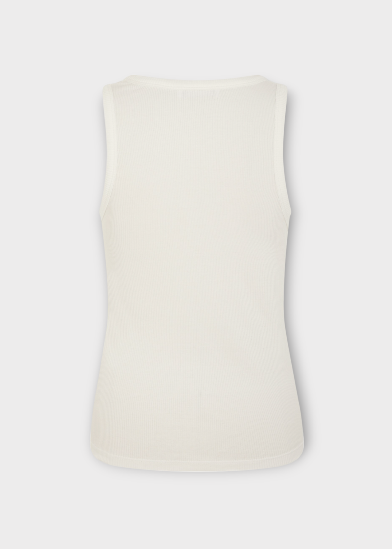 Rabanne Rabanne Top, White, Crew Neck Tank Top In White w/ Signature Piercing X Sunkiss Collection