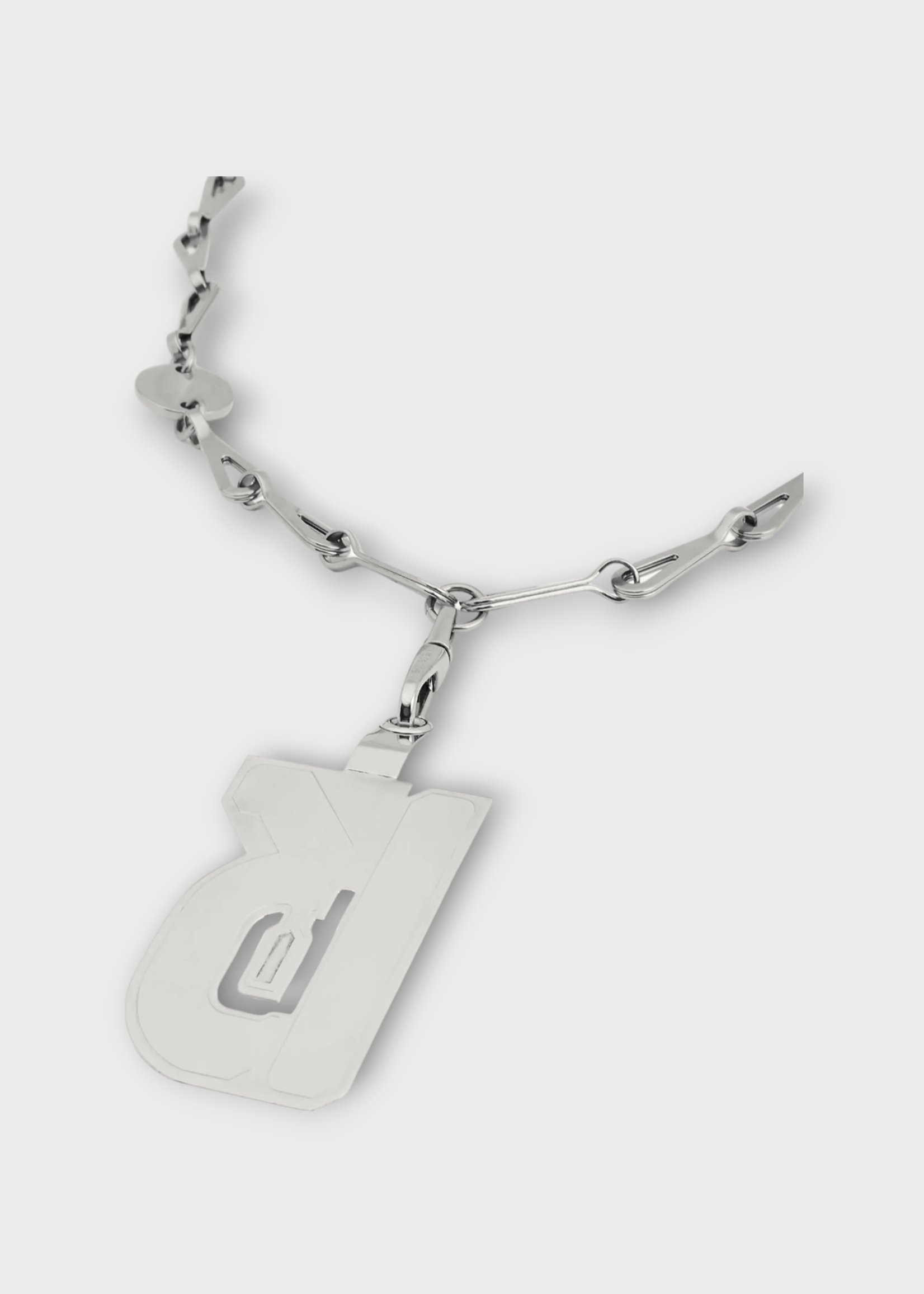 Rabanne Rabanne Accessory, Silver, Universal Strap Crossbody Phone Chain In Silver w/ Signature