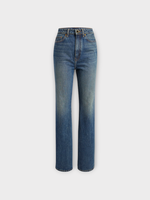 Khaite Khaite Jeans, Blue, Danielle Denim Cotton High Waisted Relaxed Fit Jeans In Stinson