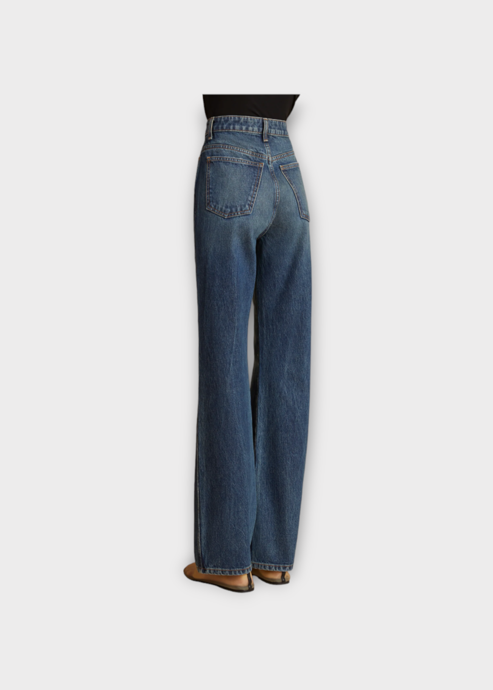 Khaite Khaite Jeans, Blue, Danielle Denim Cotton High Waisted Relaxed Fit Jeans In Stinson