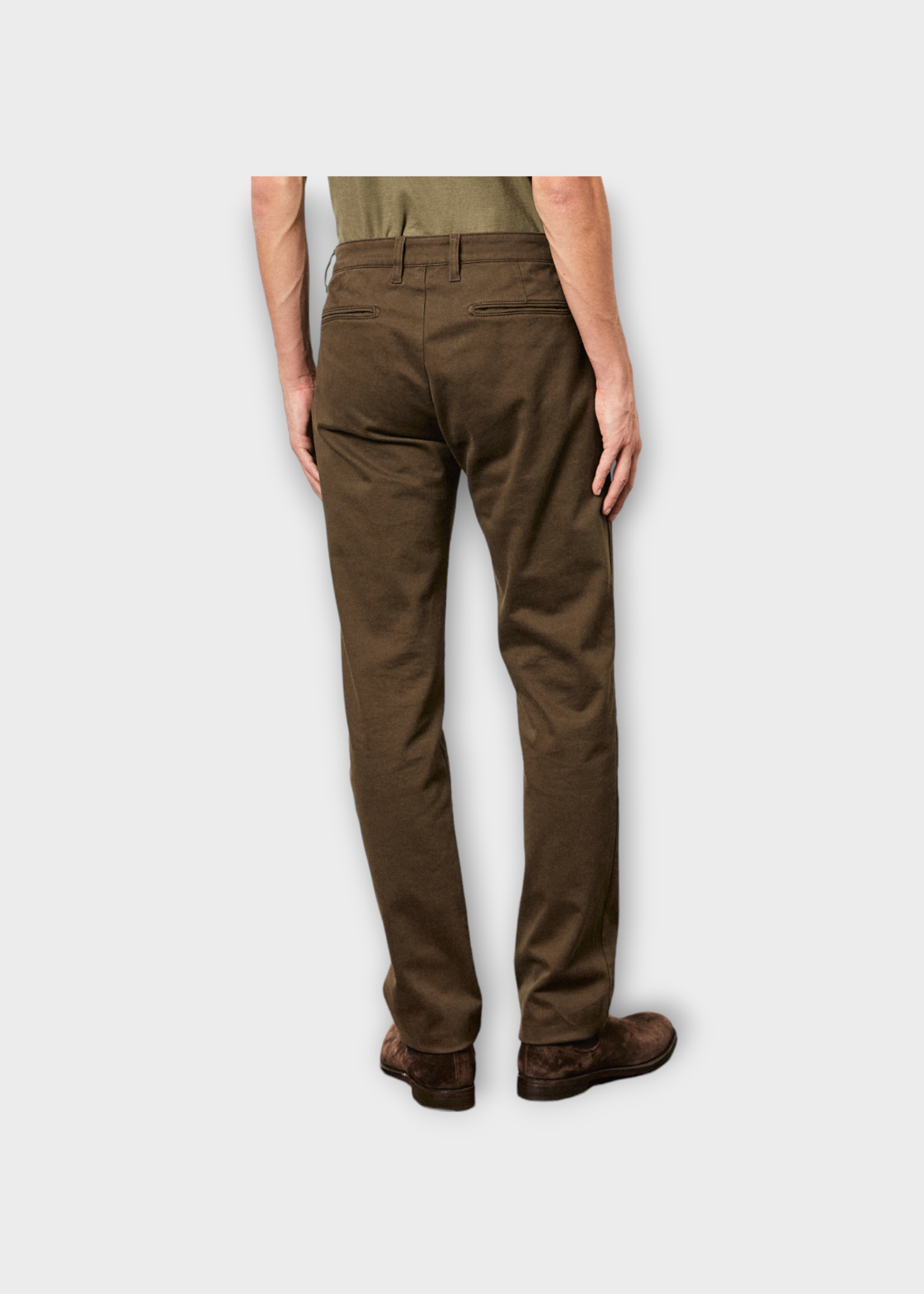 Massimo Alba Massimo Alba Trousers, Green, Winch2 Cotton Slim Fit Pants In Military Green