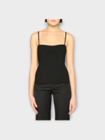Jacquemus Jacquemus Top, Black, Le Haut Sierra Ribbed Lingerie Tank Top In Black w/ Adjustable Straps