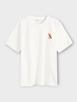 J.W. Anderson J.W. Anderson T-Shirt, White, Cotton Medium Rugby Jersey Puffin Embroidery T-Shirt In White