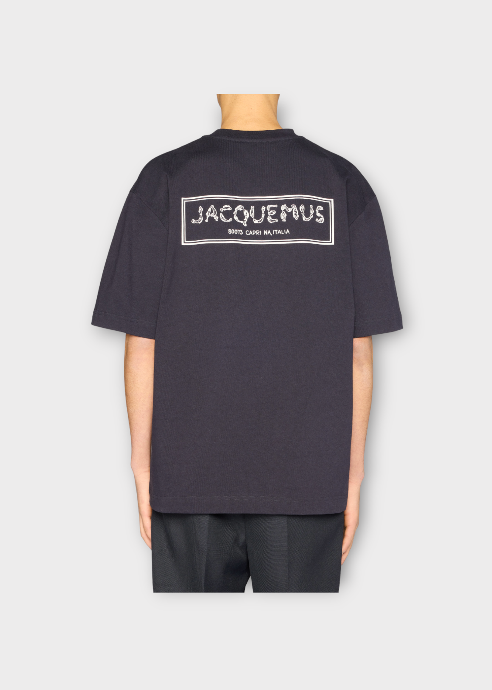 Jacquemus Jacquemus T-Shirt, Navy, Cotton Crew Neck Short Sleeve Meru T-Shirt