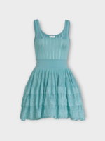 Alaia Alaia Dress, Green, Crinoline Dress Scoop Neck Sleeveless Mini Dress In Menthe w/ Voluminous Skirt