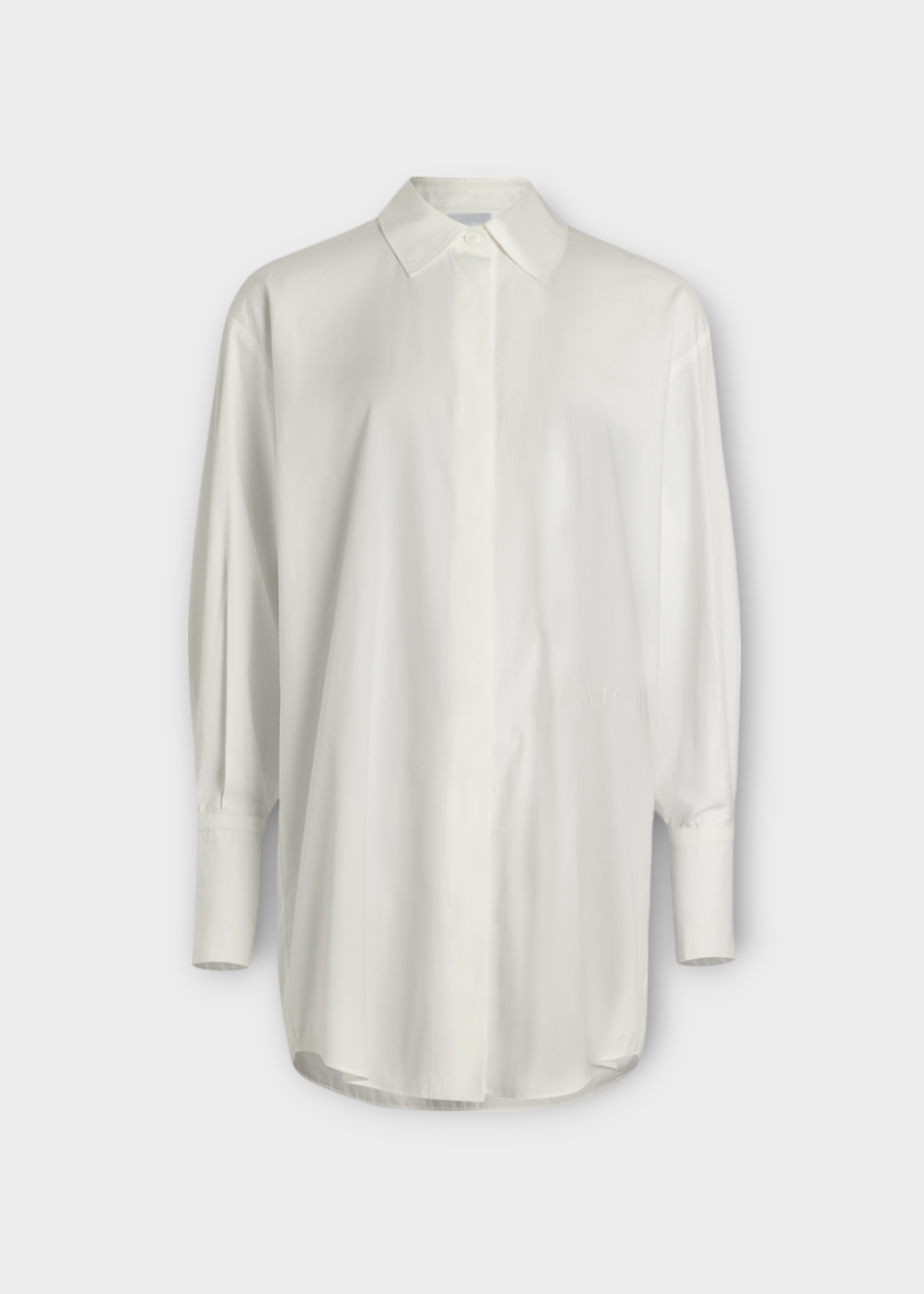 Patou Patou Dress, White, Cotton Iconic Shirt Mini Dress In White