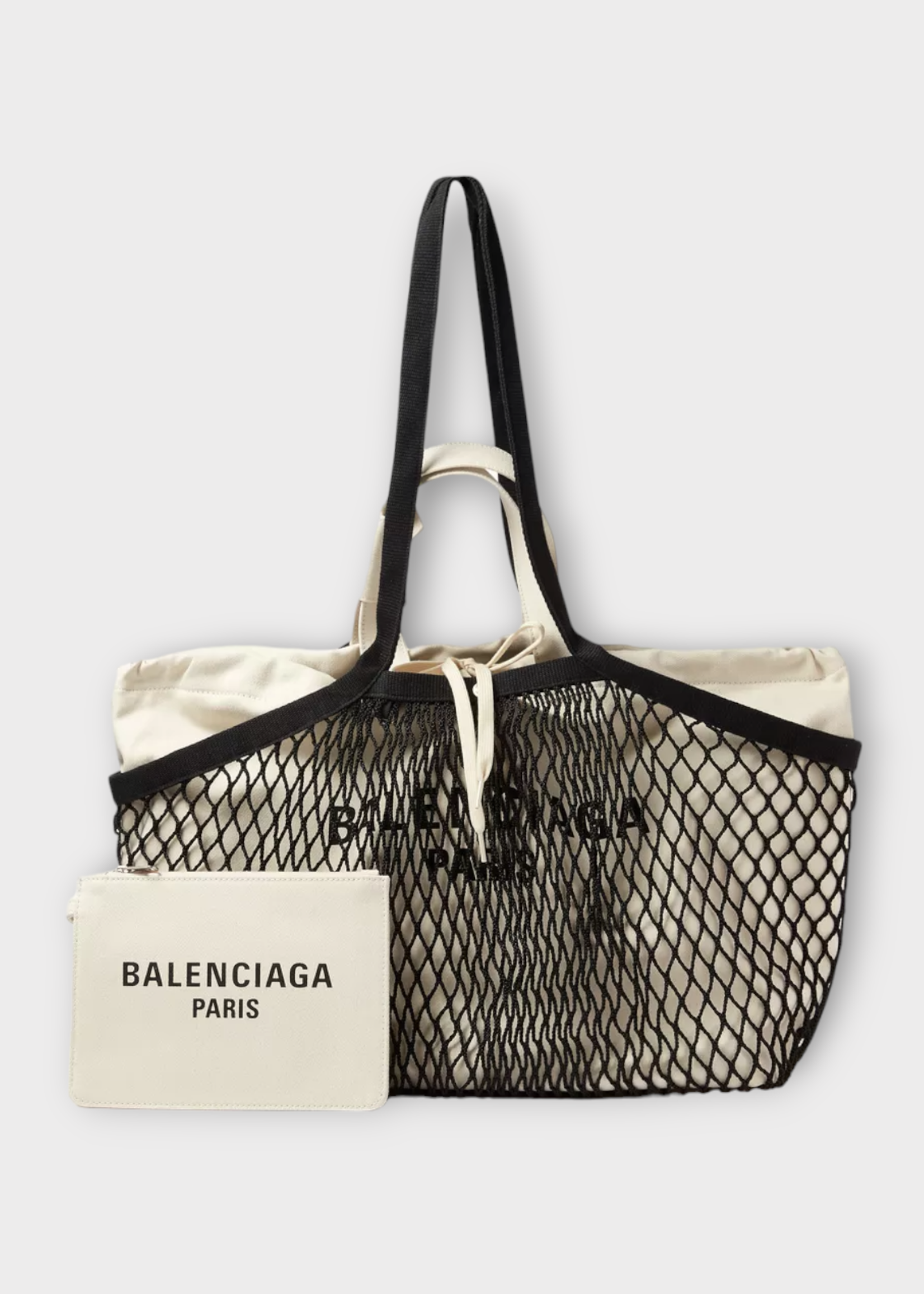 Balenciaga Balenciaga Bag, Multi, 24/7 Tote Medium Bag In Washed Natural & Black w/ Mesh Lining