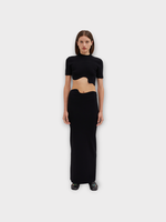 Christopher Esber Christopher Esber Top, Black, Gutsy Ribbed Cropped Maparadita Top
