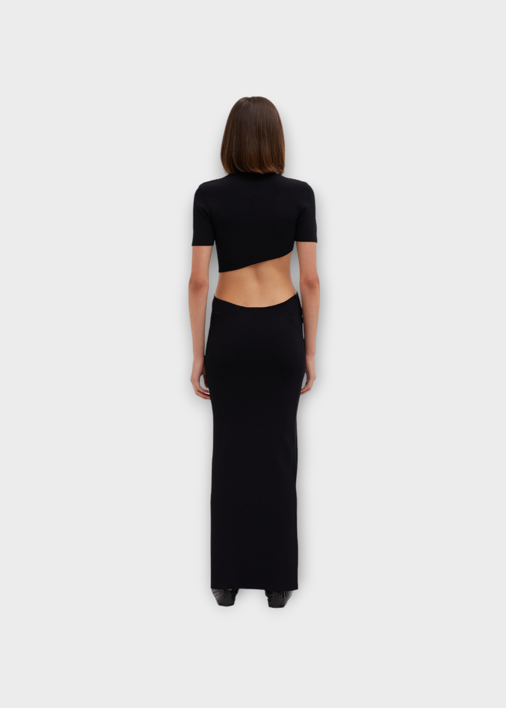 Christopher Esber Christopher Esber Top, Black, Gutsy Ribbed Cropped Maparadita Top