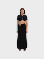 Christopher Esber Christopher Esber Skirt, Black, High Waist Ruched Long Skirt