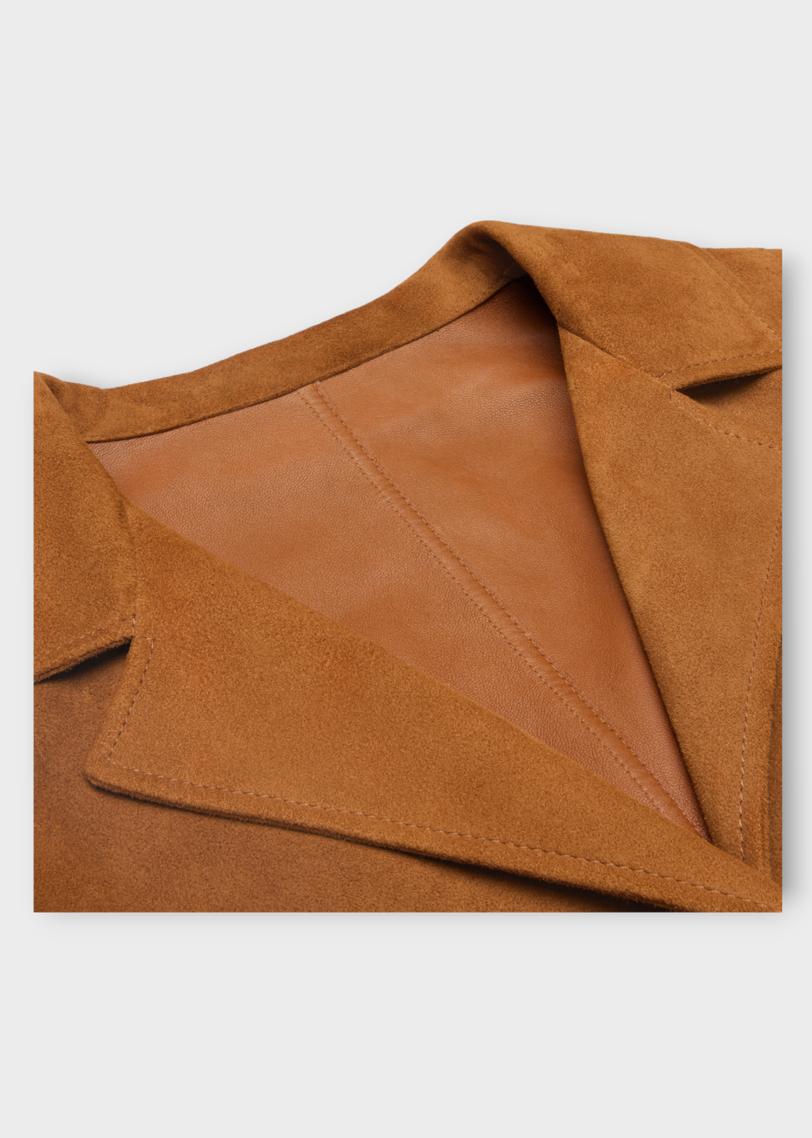 Celine Celine Dress, Brown, Suede Leather Collared Sleeveless Button Up Mini Dress in Camel