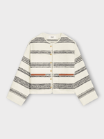 Celine Celine Jacket, Multi, Embroidered Button Up Cardigan In Ivory & Black