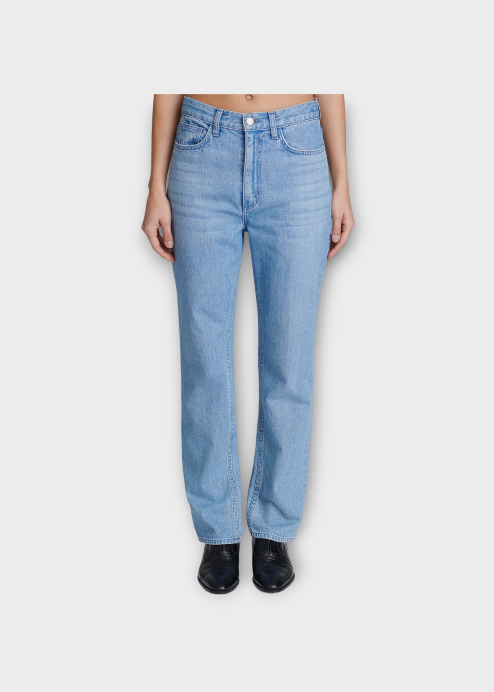 Partow Partow Jeans, Blue, Mika High Waist Tapered Denim Pants In Indigo