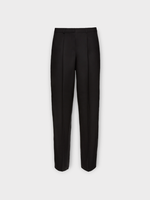 Magda Butrym Magda Butrym Trousers, Black, Silk Wide Leg Tailored Pants in Black w/ Pleats