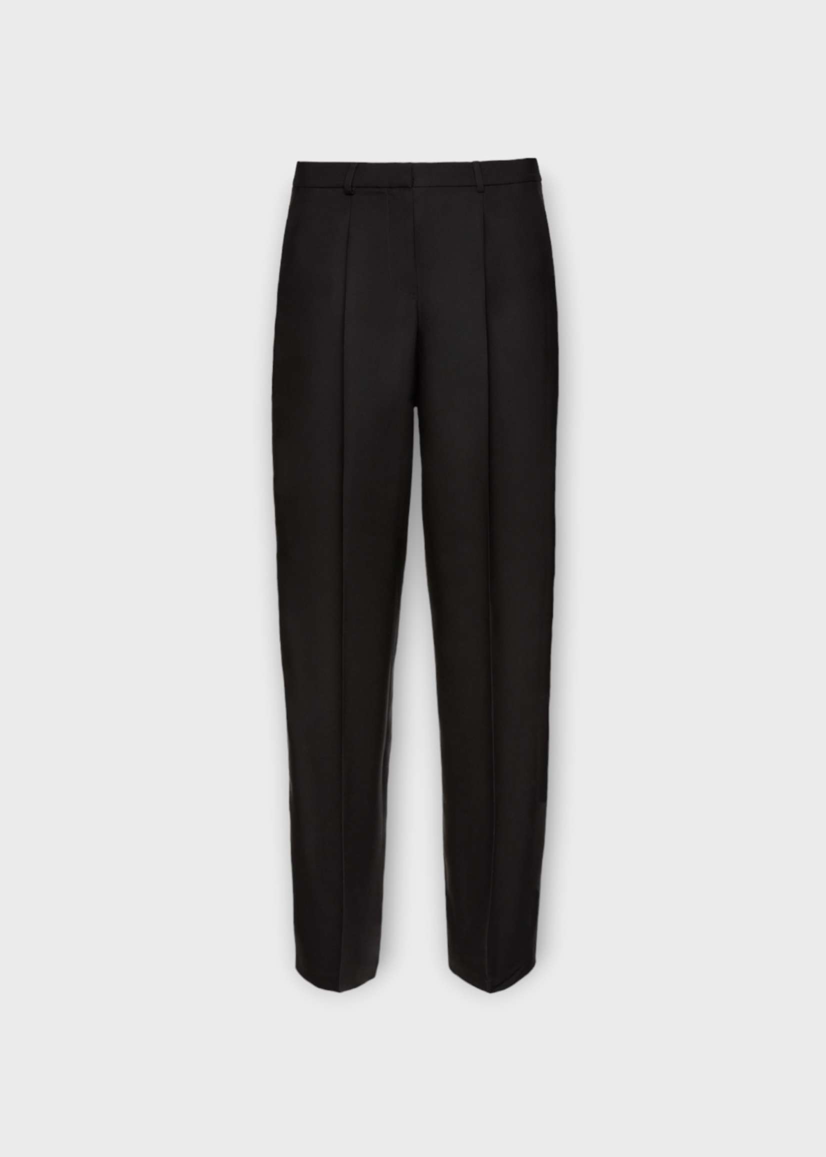 Magda Butrym Magda Butrym Trousers, Black, Silk Wide Leg Tailored Pants in Black w/ Pleats