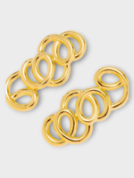 Destree Destree Earrings, Gold, Sonia Icon Long Clips Gold Plated Earrings