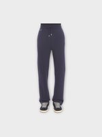 Lanvin Lanvin Trousers, Blue, Merino Wool Knitted Large Sweatpants In Japanese Ink