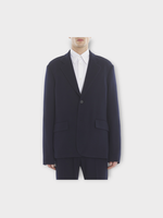 Lanvin Lanvin Jacket, Navy, Virgin Wool Double Breasted Blazer In Dark Navy Blue