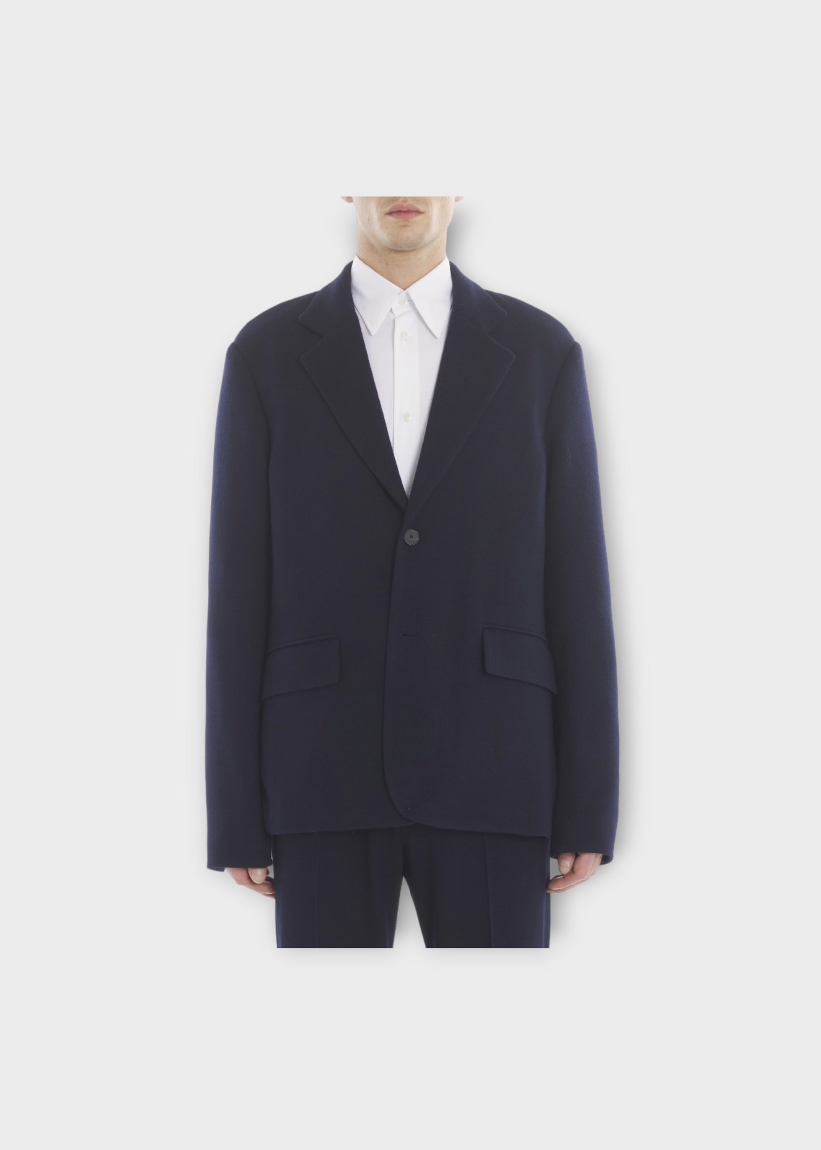 Lanvin Lanvin Jacket, Navy, Virgin Wool Double Breasted Blazer In Dark Navy Blue