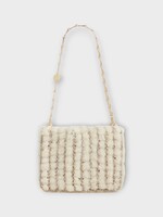 Rabanne Rabanne Bag, Multi, Shearling 1969 Shoulder Bag In Ecru & Gold
