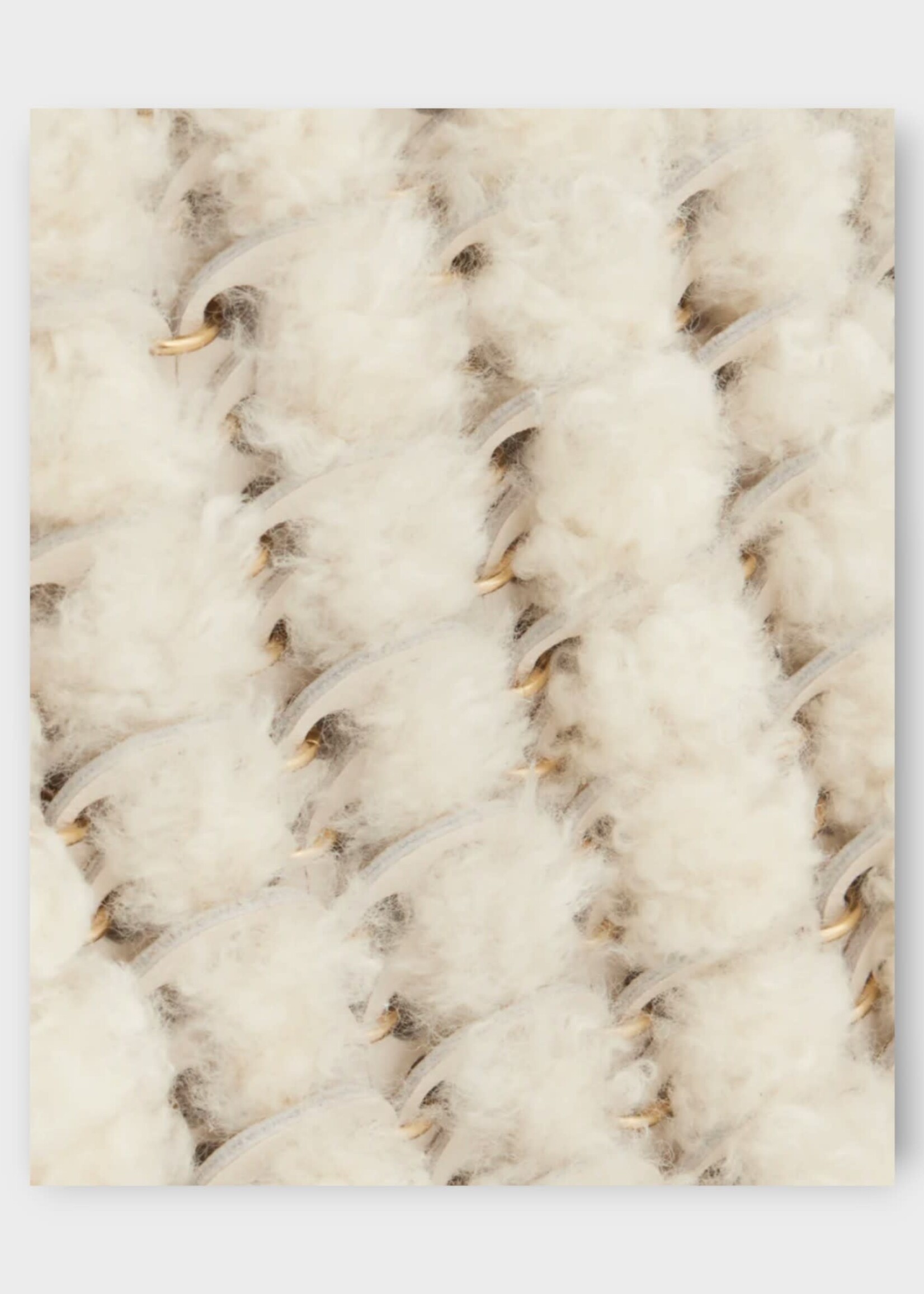 Rabanne Rabanne Bag, Multi, Shearling 1969 Shoulder Bag In Ecru & Gold