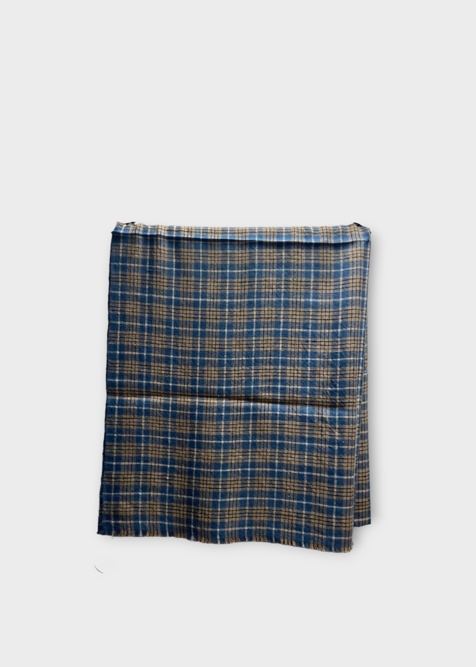 Dianora Salviati Dianora Salviati Scarf, Multi, Zora Cashmere Checked Scarf in Denim & Natural