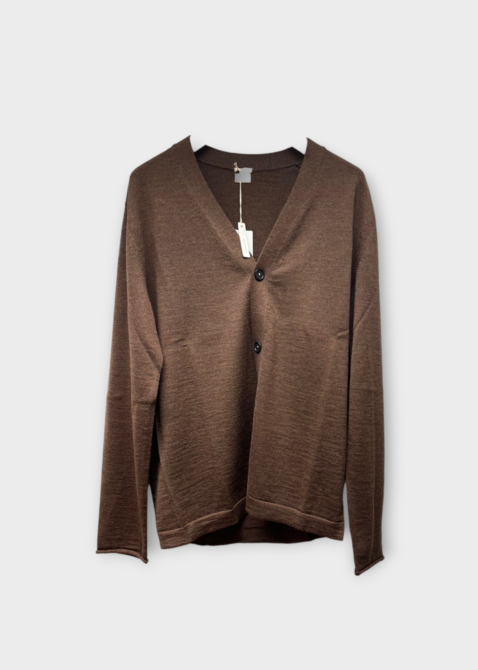 Massimo Alba Massimo Alba Knitwear, Brown, Darcy Wool V-Neck Cardigan In Bronze