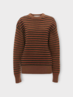J.W. Anderson J.W. Anderson Knitwear, Multi, Wool Relaxed Fit Crew Neck Striped Jacquard Jumper In Moss