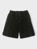 J.W. Anderson J.W. Anderson Shorts, Black, Suede Lamb Leather Drawstring Shorts In Black