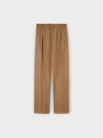 Loro Piana Loro Piana Trousers, Brown, Reinga Cashmere Flannel Pleated Pants In Scottish Tundra Melange