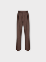 Loro Piana Loro Piana Trousers, Brown, Reinga Cashmere Flannel Pleated Pants In Cocoa Truffle Melange