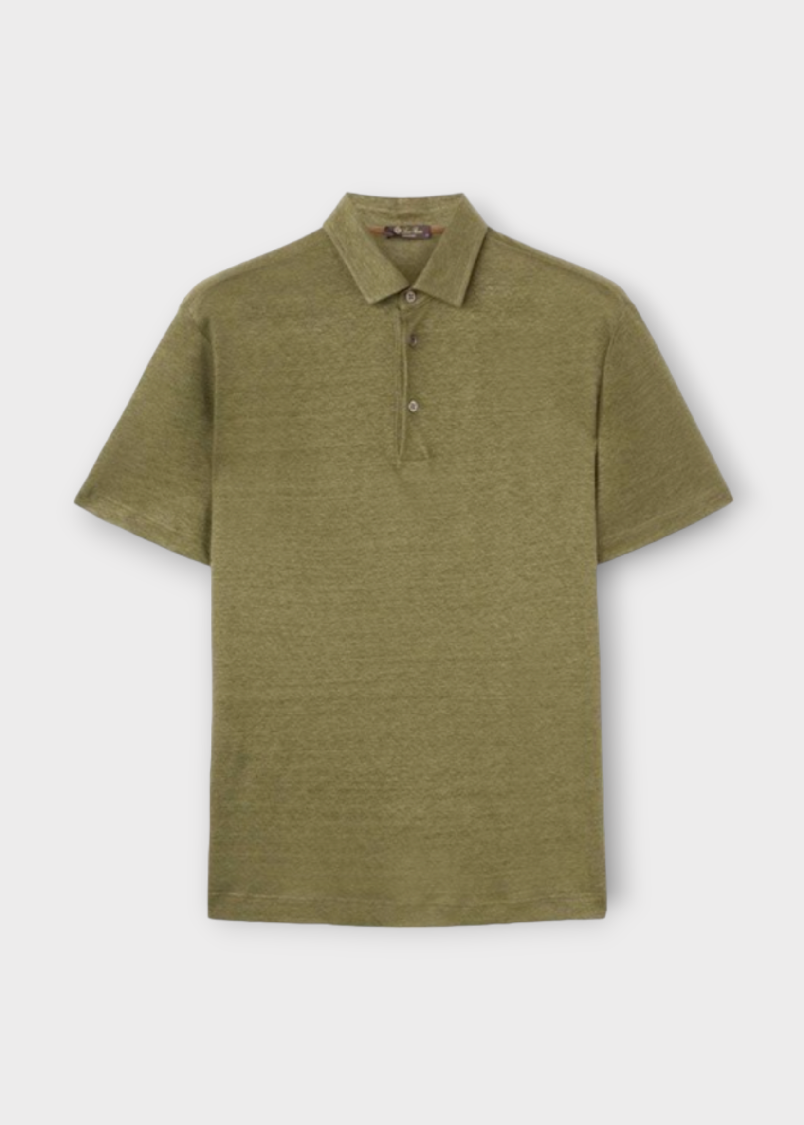 Loro Piana Loro Piana T-Shirt, Green, Sam Linen Jersey Dublon Short Sleeve Polo In Green Swamp