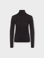Loro Piana Loro Piana Knitwear, Black, Dolcevita Cahsmere Turtle Neck Neo Piuma Pullover