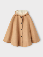 Loro Piana Loro Piana Jacket, Brown, Kae Double Cashmere Button Up Hooded Cape In Nutmeg See Melange