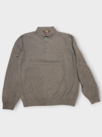 Loro Piana Loro Piana Knitwear, Grey, Arona Baby Cashmere Collared Polo Knitwear In Abyssal Blue Melange