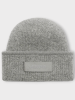 Jacquemus Jacquemus Hat, Grey, Le Bonnet Gros Grain Wool Beanie In Dark Grey w/ Logo Patch