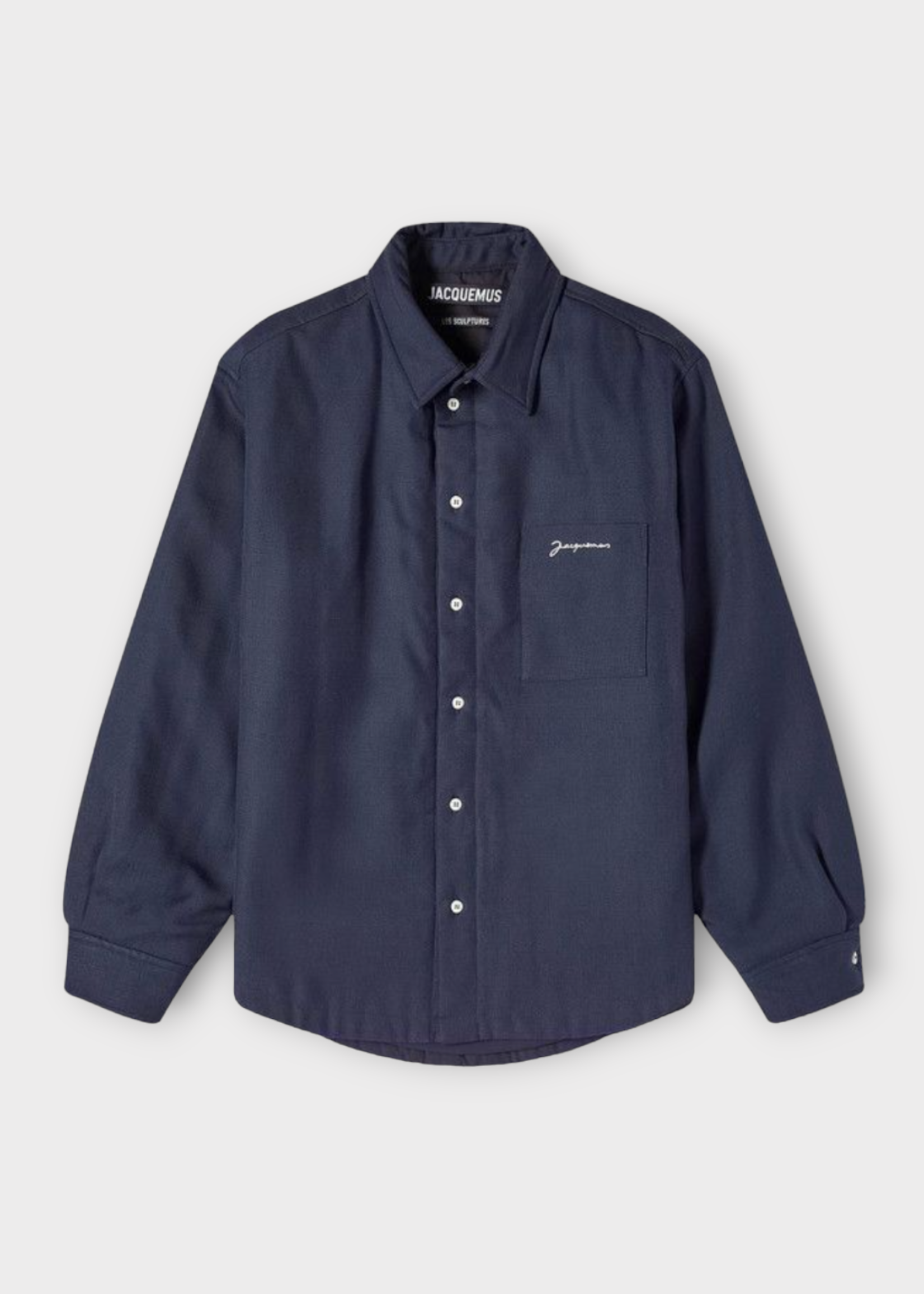 Jacquemus Jacquemus Jacket, Navy, La Chemise Boulanger Boxy Fit Collared Puffed Overshirt In Dark Navy