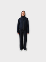 Maison Rabih Kayrouz Maison Rabih Kayrouz Jacket, Multi, Wool Collared Zipped Heavy Houndstooth Bomber In Navy & Black