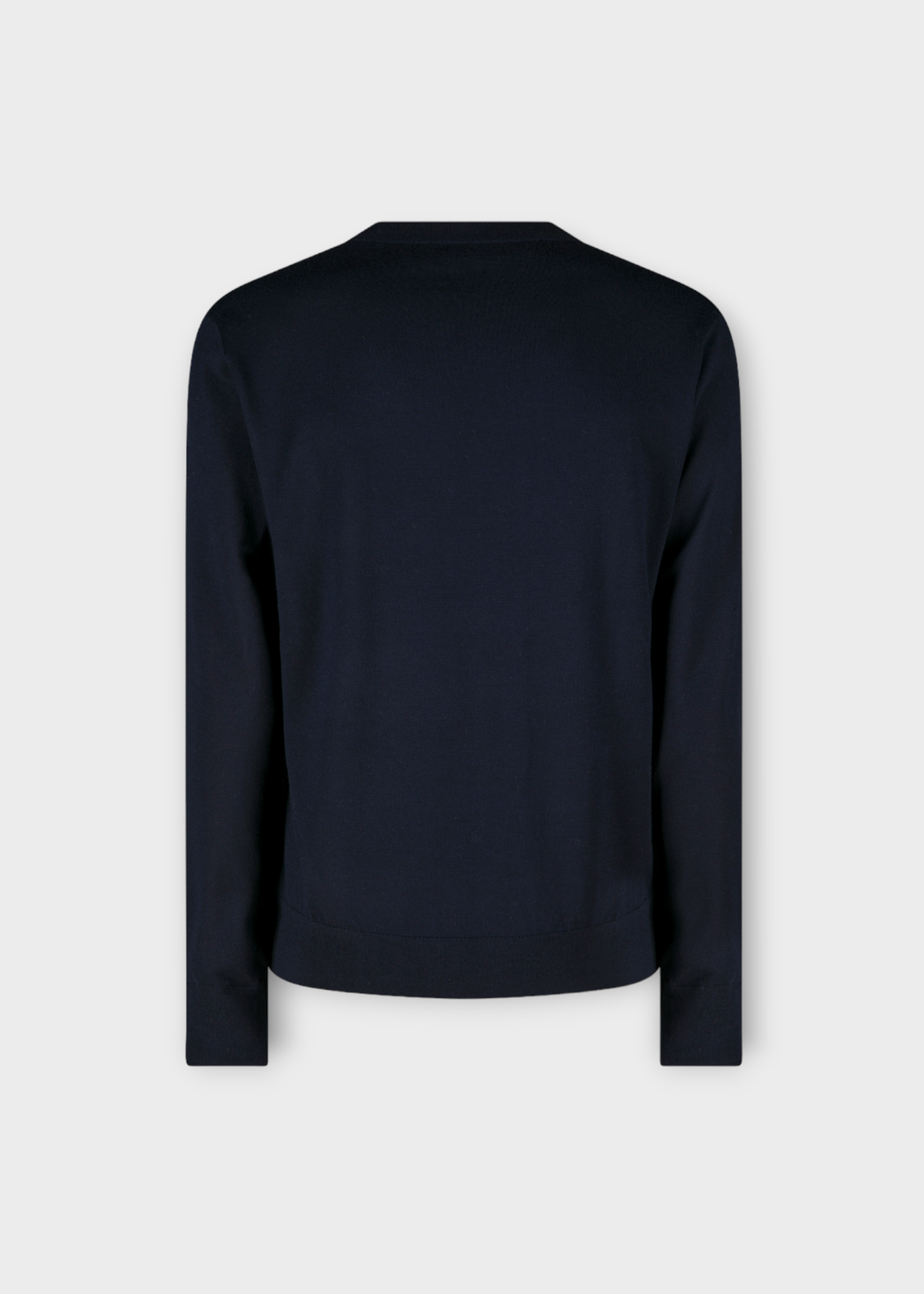 Dries Van Noten Dries Van Noten Sweatshirt, Navy, Murton Merino Wool Classic Fit Crew Neck Sweater In Navy