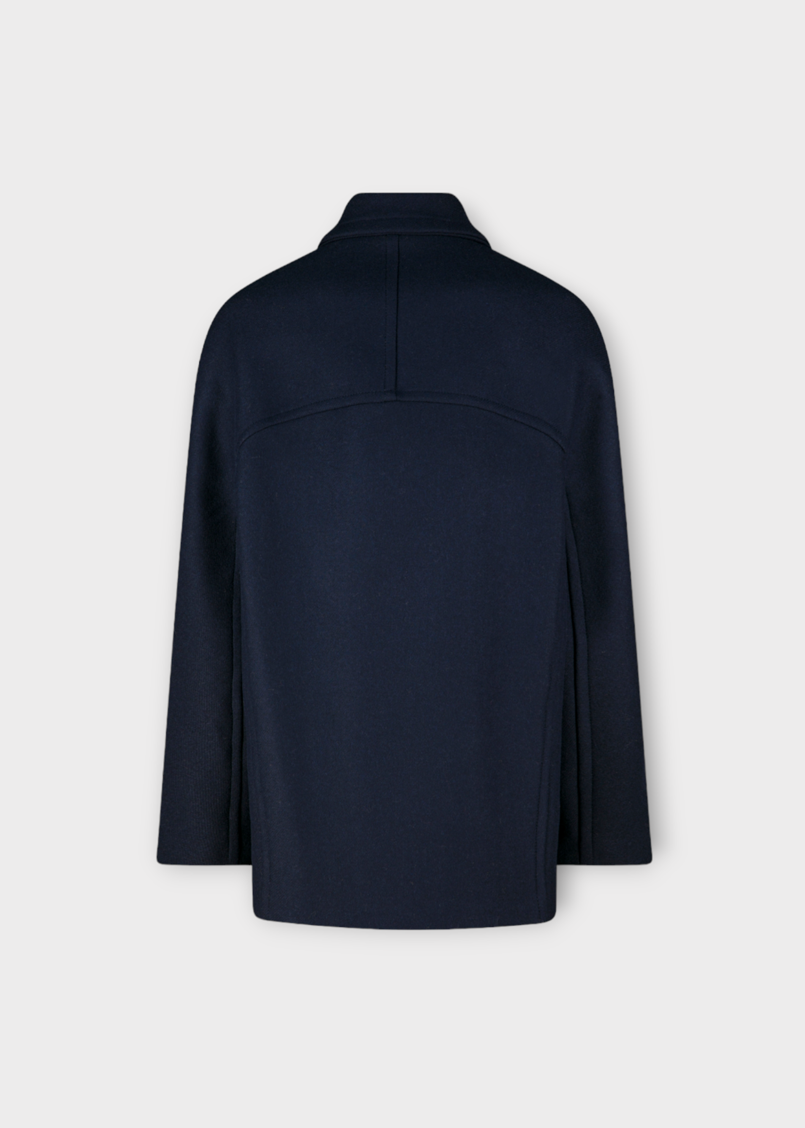 Dries Van Noten Dries Van Noten Coat, Navy, Razel Wool Collared Double Breasted Short Coat In Navy